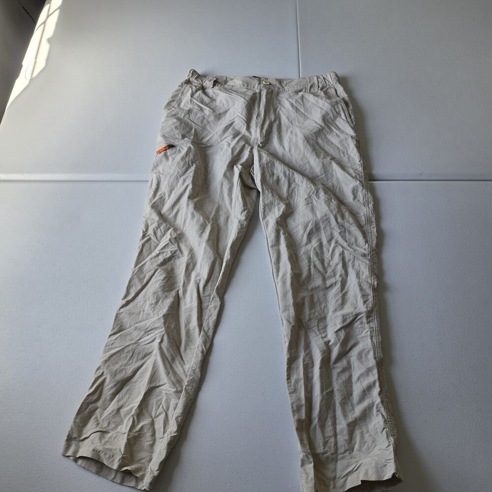 Orvis Pants Mens 32x30 Beige Nylon Lightweight Straight Leg Travel Hiking